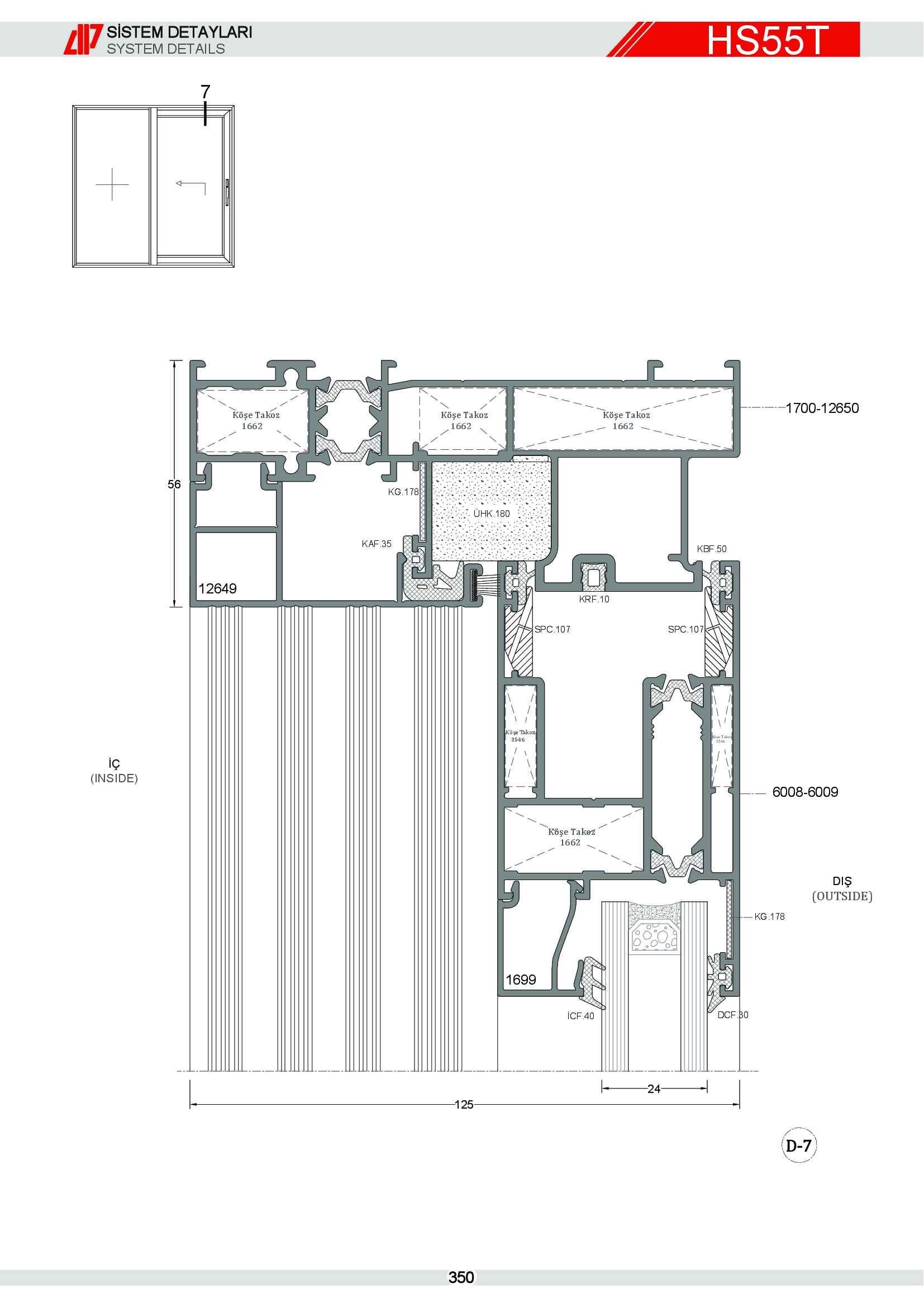 HEBESCHİEBE SÜRME ALÜMİNYUM 58